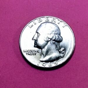 1965 SMS Proof No Mint Mark Washington Quarter From US Mint Set. #0406